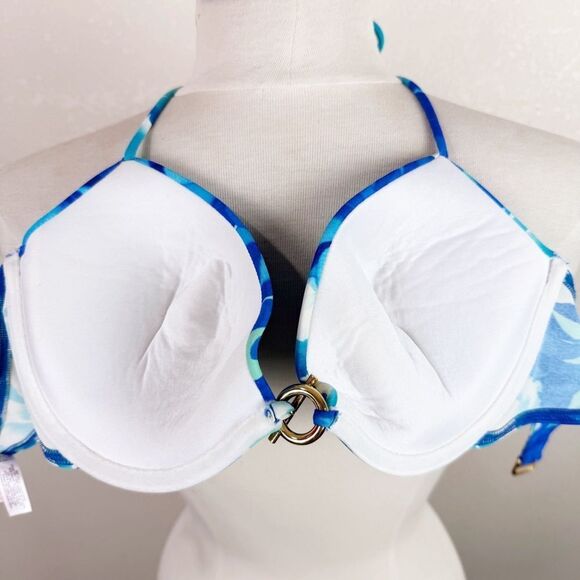 Victorias Secret Vintage Push Up Halter Swim Bikini Top y2K 90s 36C - Picture 7 of 7